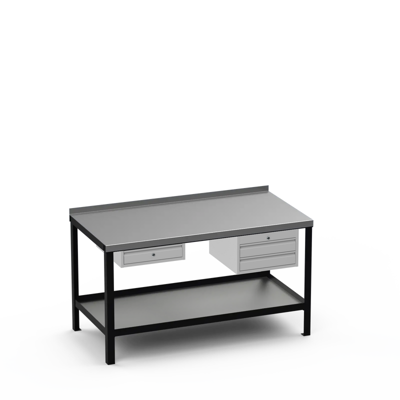 Steel Top Heavy Duty Workbench | Single Drawer & 2 Drawer Storage