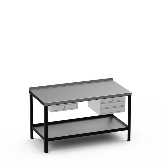 Steel Top Heavy Duty Workbench | Single Drawer & 2 Drawer Storage