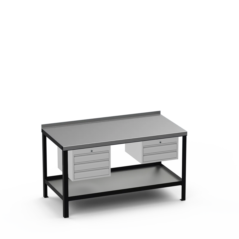 Steel Top Heavy Duty Workbench | 3 Drawer & 2 Drawer Storage