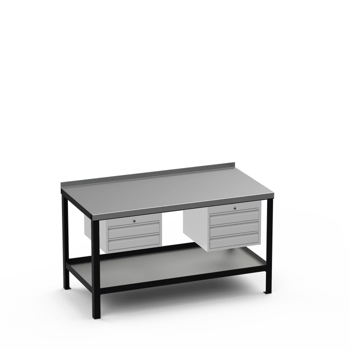 Steel Top Heavy Duty Workbench | 2 Drawer & 3 Drawer Storage