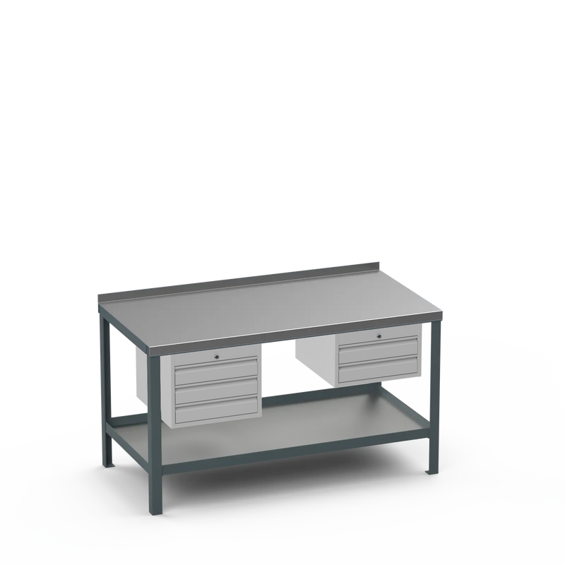 Steel Top Heavy Duty Workbench | 3 Drawer & 2 Drawer Storage