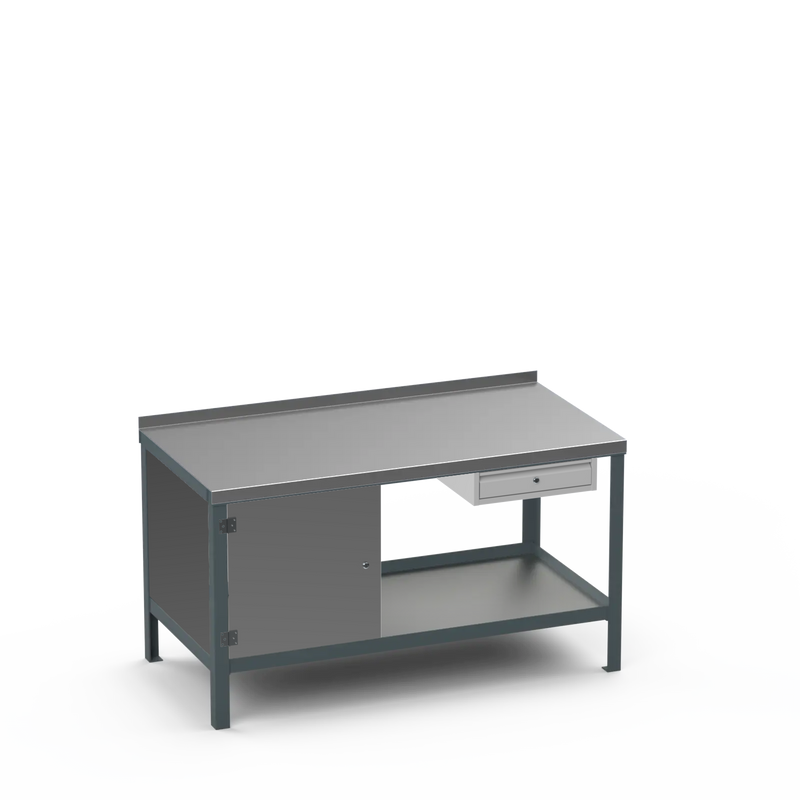 Steel Top Heavy Duty Workbench | Cupboard & Single Drawer Storage Unit