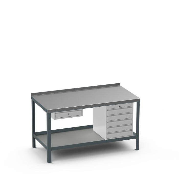 Steel Top Heavy Duty Workbench | Single Drawer & 5 Drawer Storage