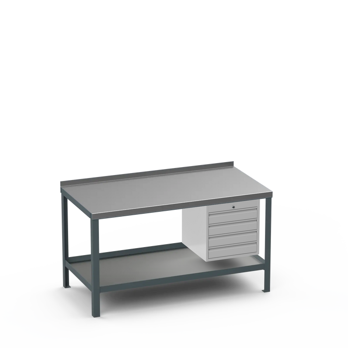 Steel Top Heavy Duty Workbench | 4 Drawer Storage