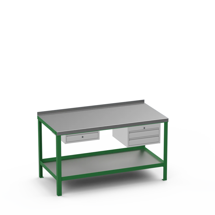 Steel Top Heavy Duty Workbench | Single Drawer & 2 Drawer Storage