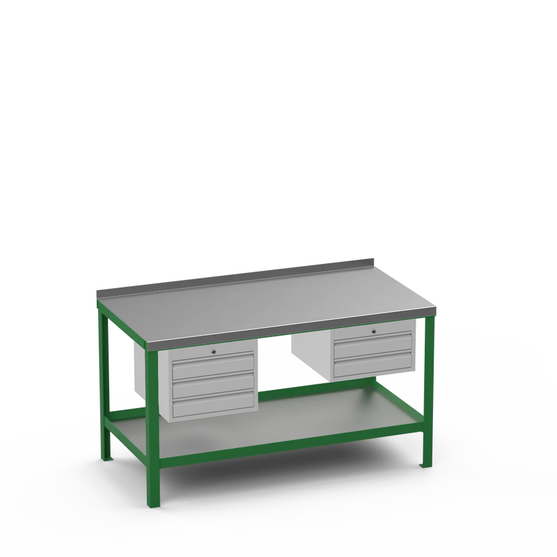 Steel Top Heavy Duty Workbench | 3 Drawer & 2 Drawer Storage