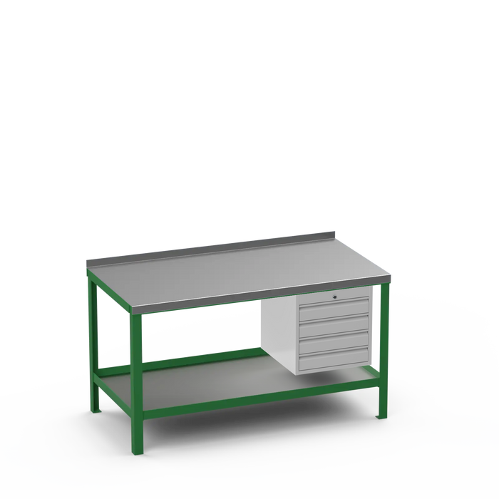 Steel Top Heavy Duty Workbench | 4 Drawer Storage