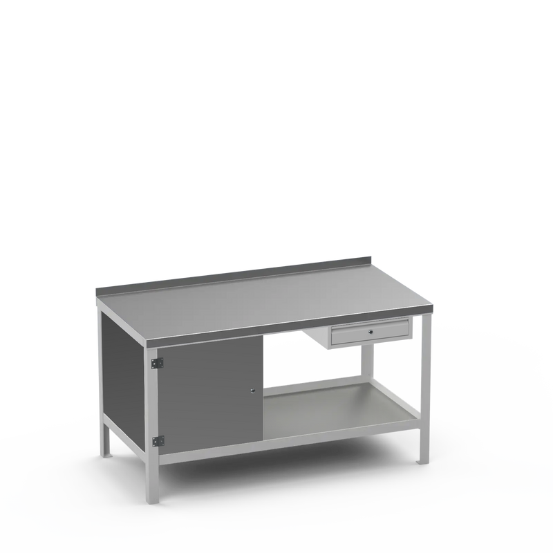 Steel Top Heavy Duty Workbench | Cupboard & Single Drawer Storage Unit