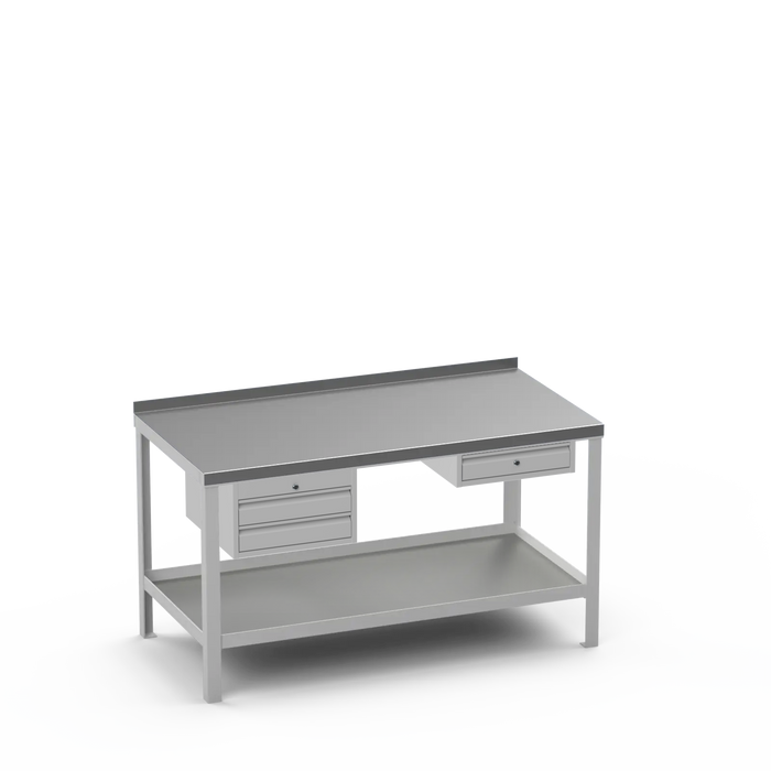 Steel Top Heavy Duty Workbench | 2 Drawer & Single Drawer Storage