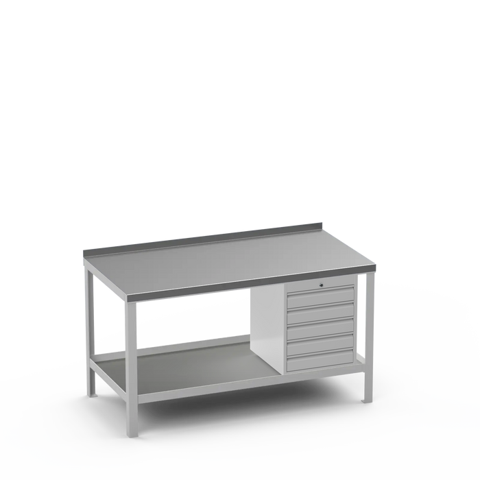 Steel Top Heavy Duty Workbench | 5 Drawer Storage