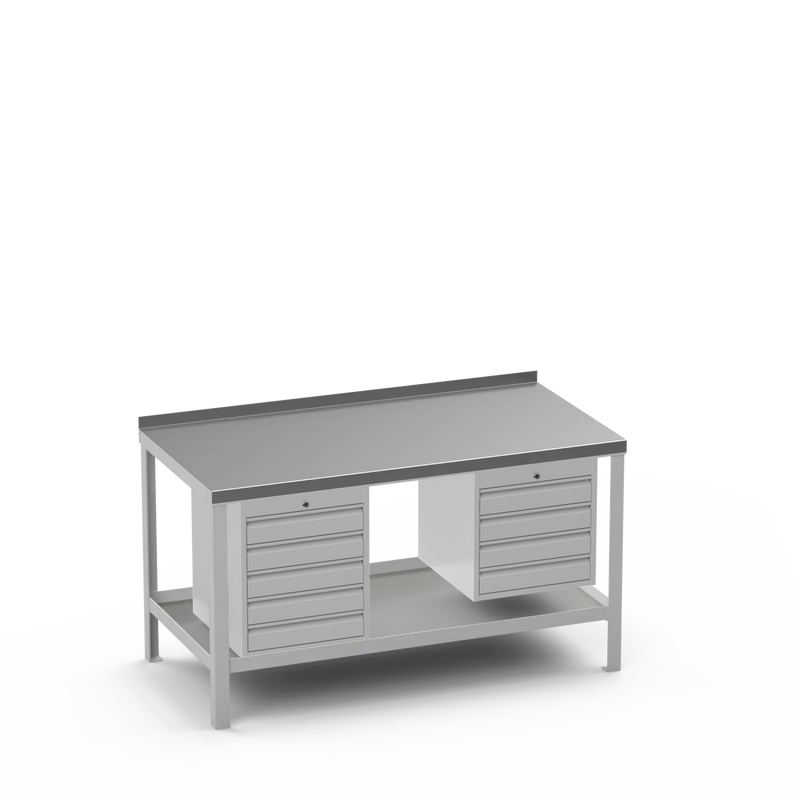 Steel Top Heavy Duty Workbench | 5 Drawer & 4 Drawer Storage