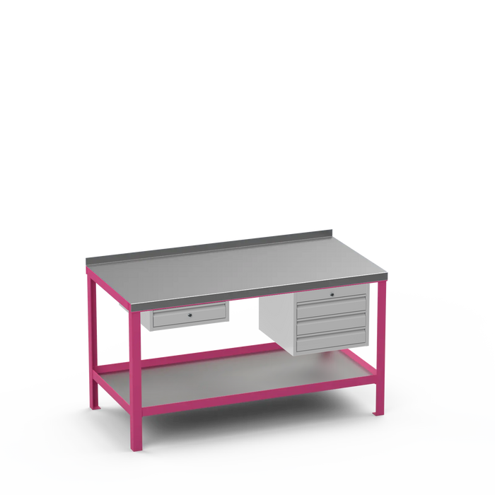 Steel Top Heavy Duty Workbench | Single Drawer & 3 Drawer Storage