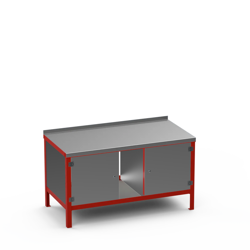 Steel Top Heavy Duty Workbench | Enclosed Cupboard & Storage