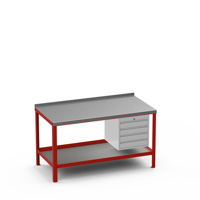 Steel Top Heavy Duty Workbench | 4 Drawer Storage