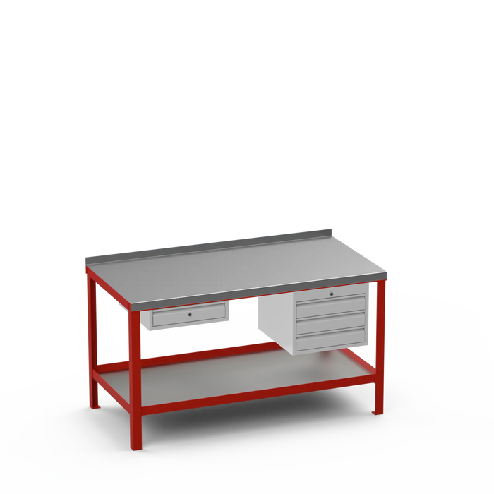 Steel Top Heavy Duty Workbench | Single Drawer & 3 Drawer Storage