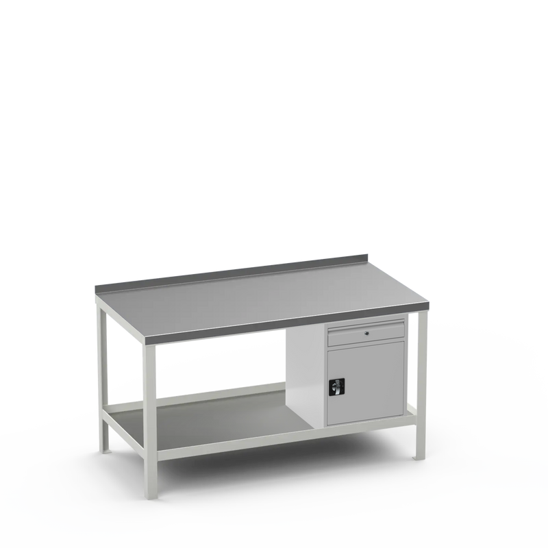 Steel Top Heavy Duty Workbench | Cupboard w/ Drawer Storage