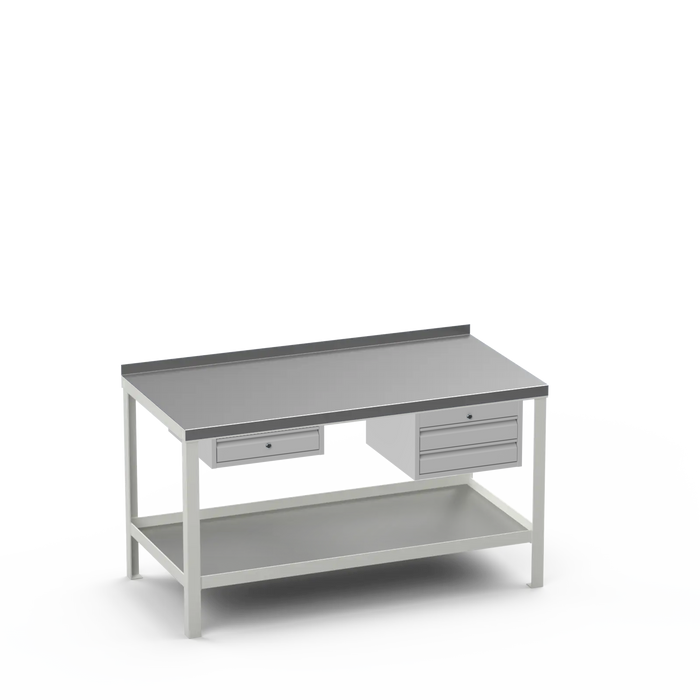 Steel Top Heavy Duty Workbench | Single Drawer & 2 Drawer Storage