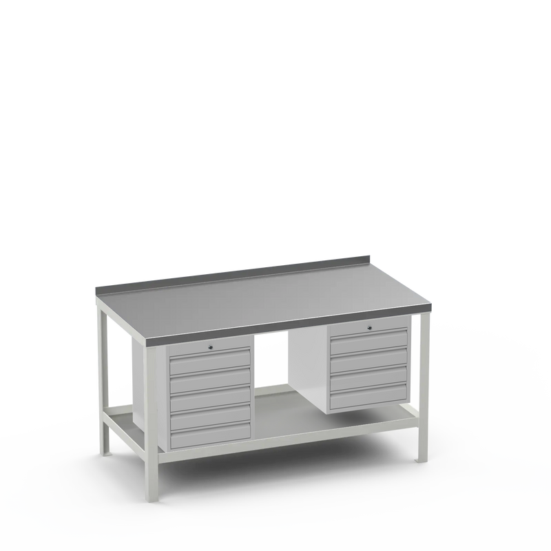 Steel Top Heavy Duty Workbench | 5 Drawer & 4 Drawer Storage