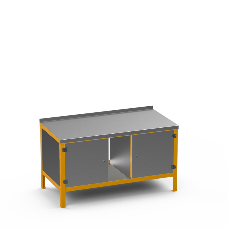 Steel Top Heavy Duty Workbench | Enclosed Cupboard & Storage