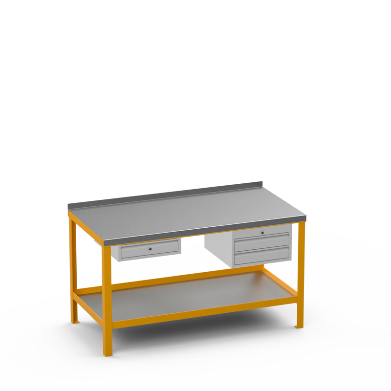 Steel Top Heavy Duty Workbench | Single Drawer & 2 Drawer Storage