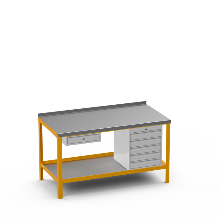 Steel Top Heavy Duty Workbench | Single Drawer & 5 Drawer Storage