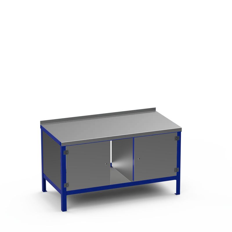 Steel Top Heavy Duty Workbench | Enclosed Cupboard & Storage
