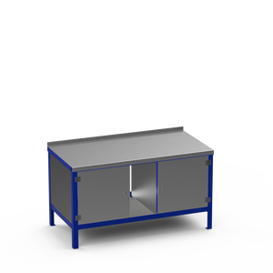 Steel Top Heavy Duty Workbench | Enclosed Cupboard & Storage