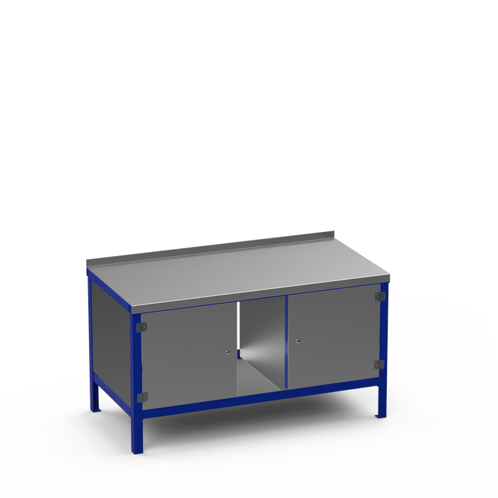 Steel Top Heavy Duty Workbench | Enclosed Cupboard & Enclosed Cupboard Storage