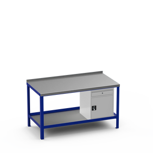 Steel Top Heavy Duty Workbench | Cupboard w/ Drawer Storage