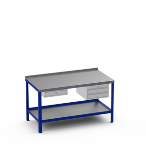 Steel Top Heavy Duty Workbench | Single Drawer & 2 Drawer Storage