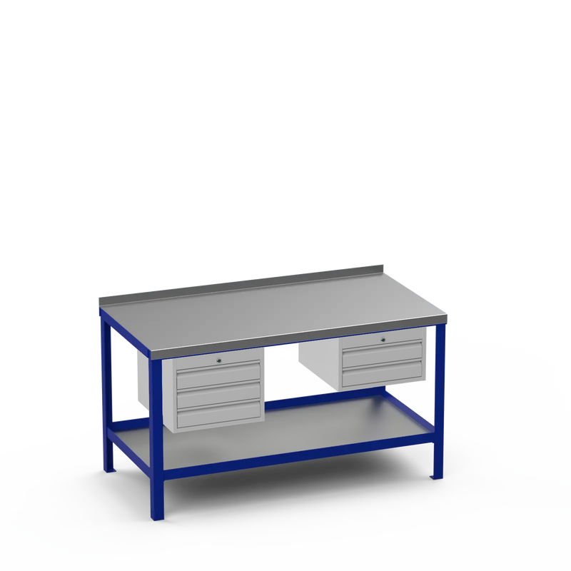 Steel Top Heavy Duty Workbench | 3 Drawer & 2 Drawer Storage