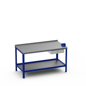 Steel Top Heavy Duty Workbench | Single Drawer Storage Unit & 4 Inch Bench Vice