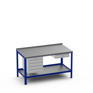 Steel Top Heavy Duty Workbench | 4 Drawer & Single Drawer Storage