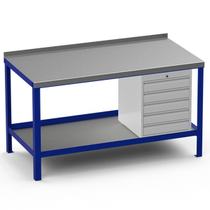 Steel Top Heavy Duty Workbench | 5 Drawer Storage Unit