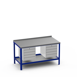 Steel Top Heavy Duty Workbench | 4 Drawer & 4 Drawer Storage