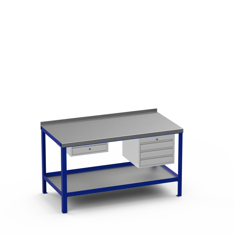 Steel Top Heavy Duty Workbench | Single Drawer & 3 Drawer Storage