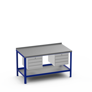 Steel Top Heavy Duty Workbench | 3 Drawer & 3 Drawer Storage