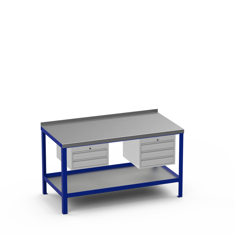 Steel Top Heavy Duty Workbench | 2 Drawer & 3 Drawer Storage