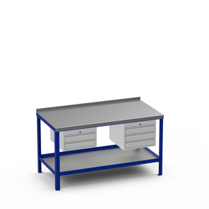 Steel Top Heavy Duty Workbench | 2 Drawer & 3 Drawer Storage