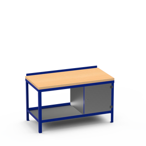 Wood Top Heavy Duty Workbench | Enclosed Cupboard Storage