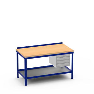 Wood Top Heavy Duty Workbench | 3 Drawer Storage