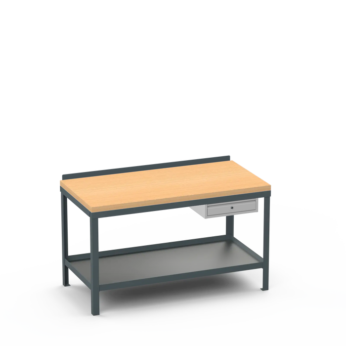 Wood Top Heavy Duty Workbench | Single Drawer Storage