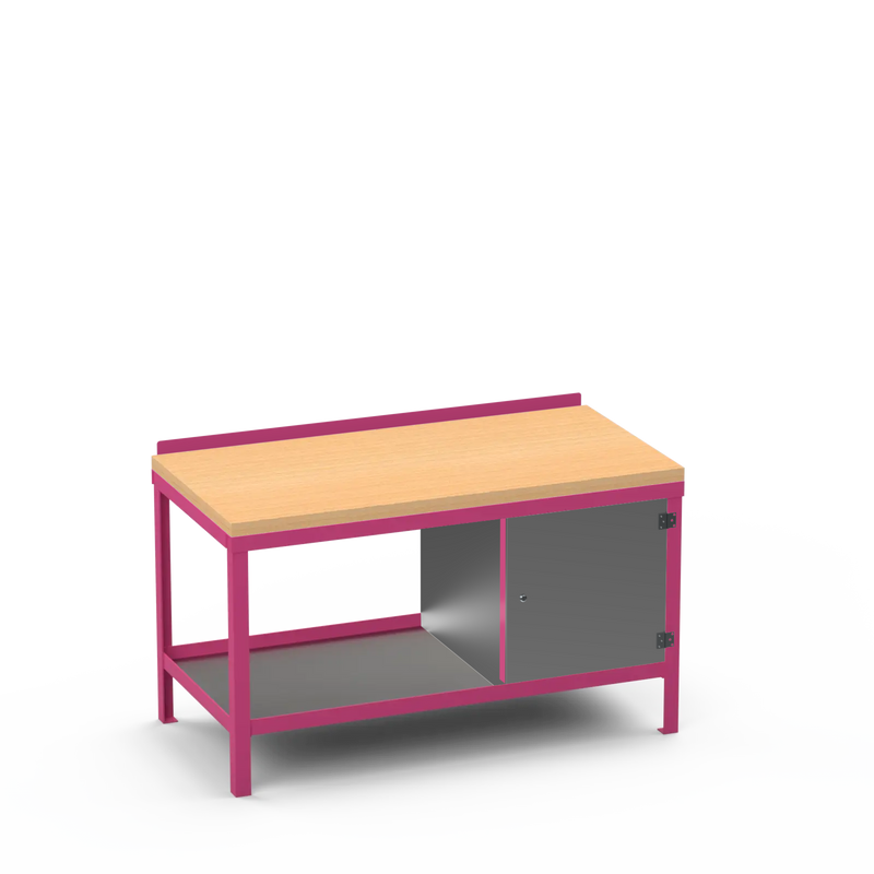 Wood Top Heavy Duty Workbench | Enclosed Cupboard Storage