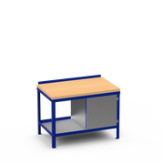 Wood Top Heavy Duty Workbench | Enclosed Cupboard Storage
