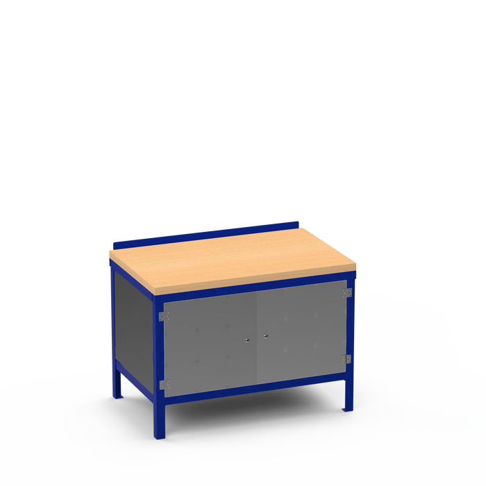 Wood Top Heavy Duty Workbench | Enclosed Cupboard & Enclosed Cupboard Storage