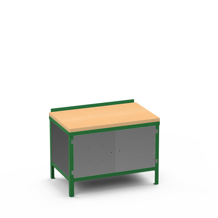 Wood Top Heavy Duty Workbench | Enclosed Cupboard & Enclosed Cupboard Storage