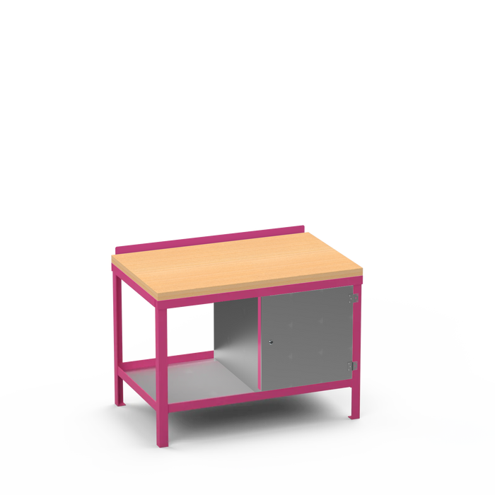 Wood Top Heavy Duty Workbench | Enclosed Cupboard Storage