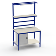 Electronics ESD Workbench | Anti-Static Worktop | Cupboard & Upper & Lower Shelves & Lighting & Electrical