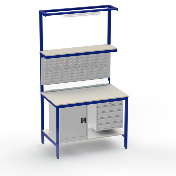 Electronics ESD Workbench | Anti-Static Worktop | Cupboard & 4 Drawers