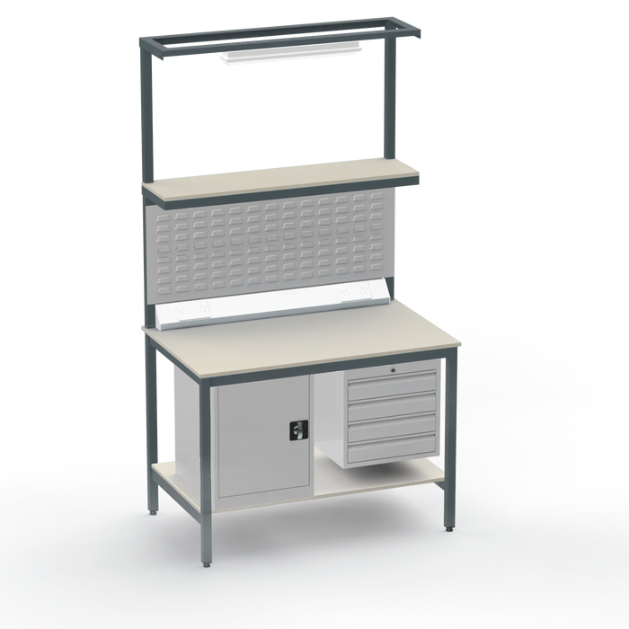 Electronics ESD Workbench | Anti-Static Worktop | Cupboard & 4 Drawers